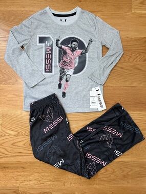 NEW Messi Gray & Black Soccer Pajama Set   ⚽️